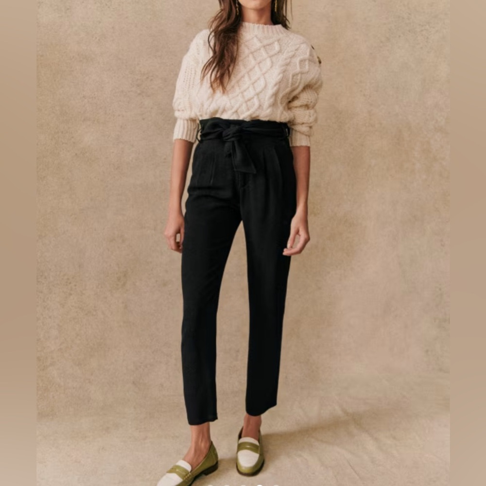 Sinequanone Belted Paperbag Cropped trousers NWOT